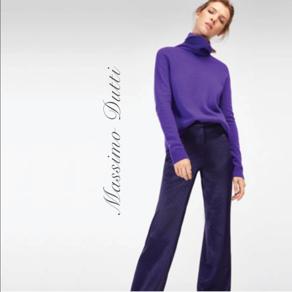 NWT Massimo Dutti Geometric Straight Leg Trousers